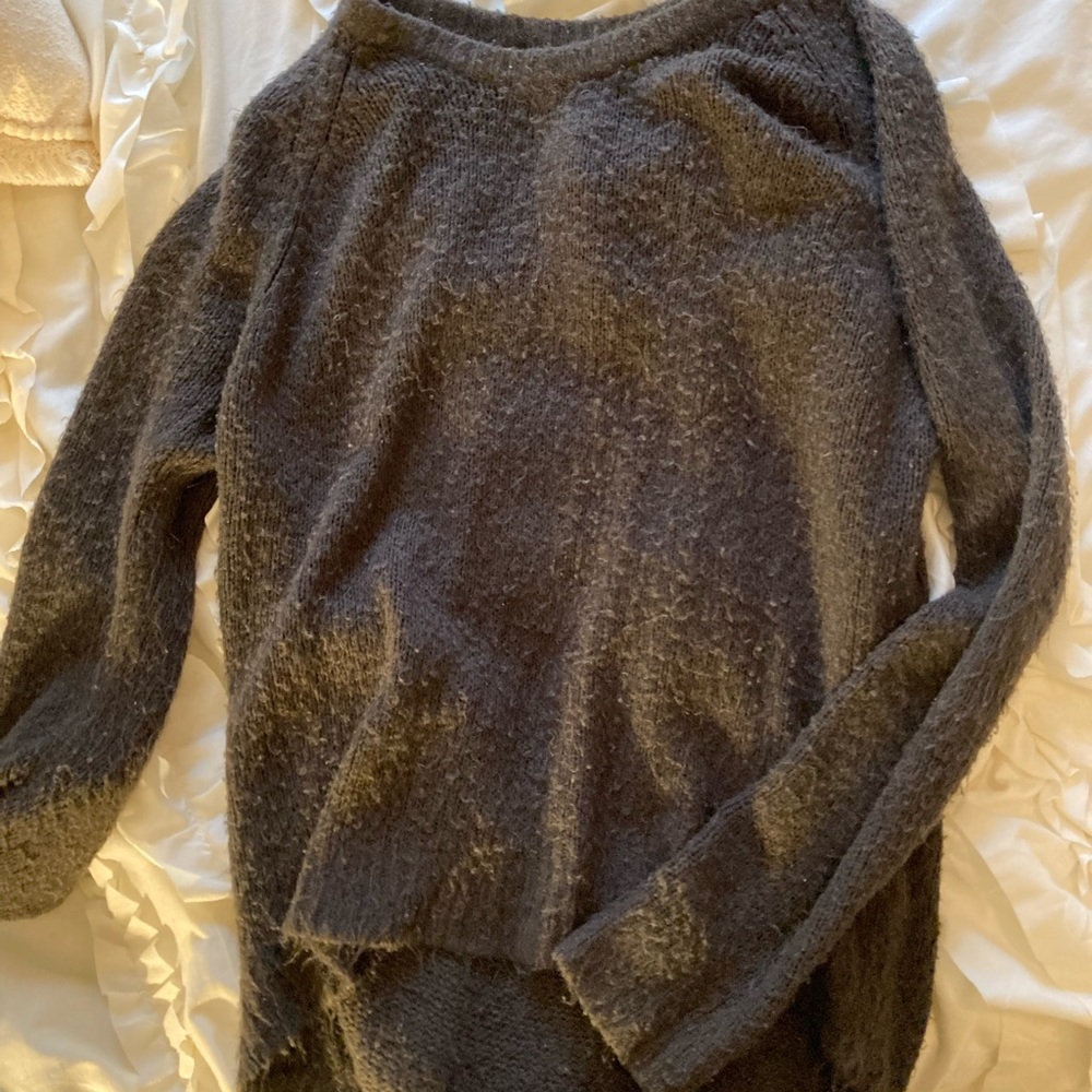 Black faux cashmere sweater